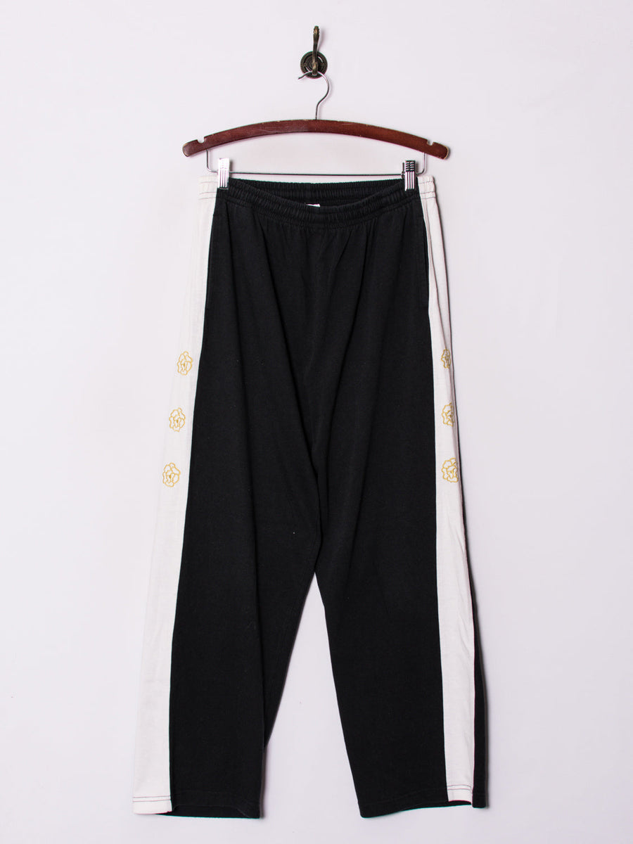 White & Black Vintage Zipper Sweatsuit