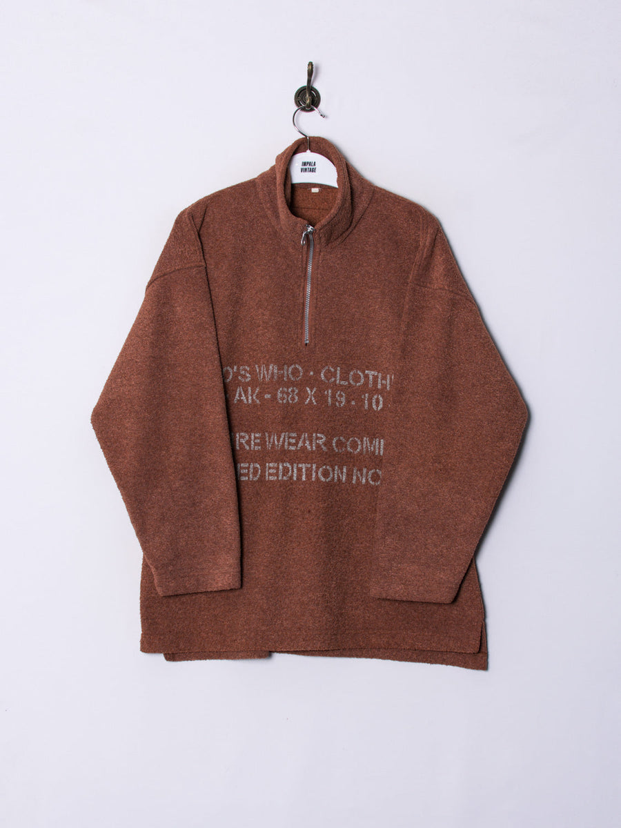 Brown 1/3 Zipper Fleece