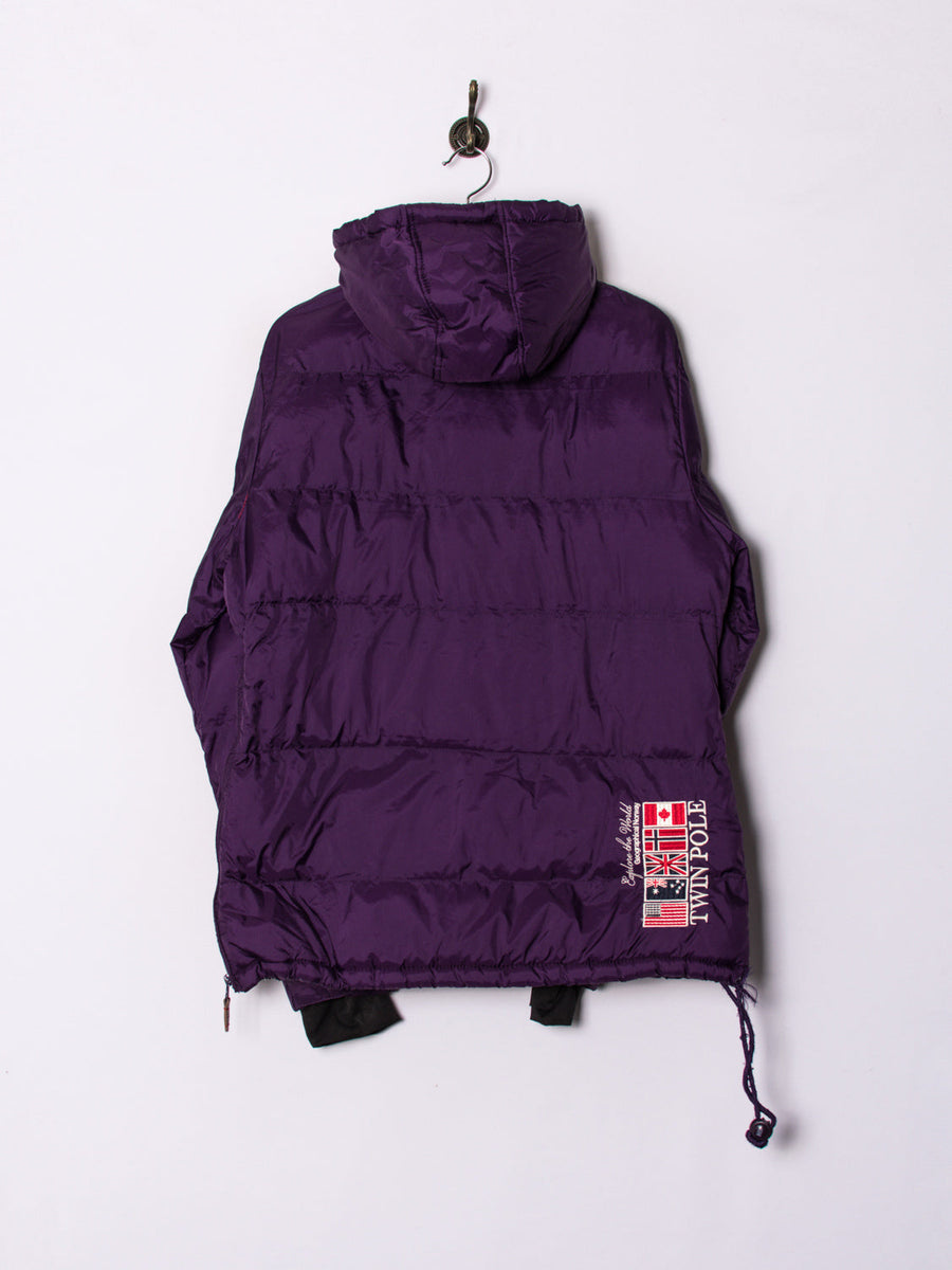 Geographical Norway Dry Tech 4000 Long Purple Puffer Jacket