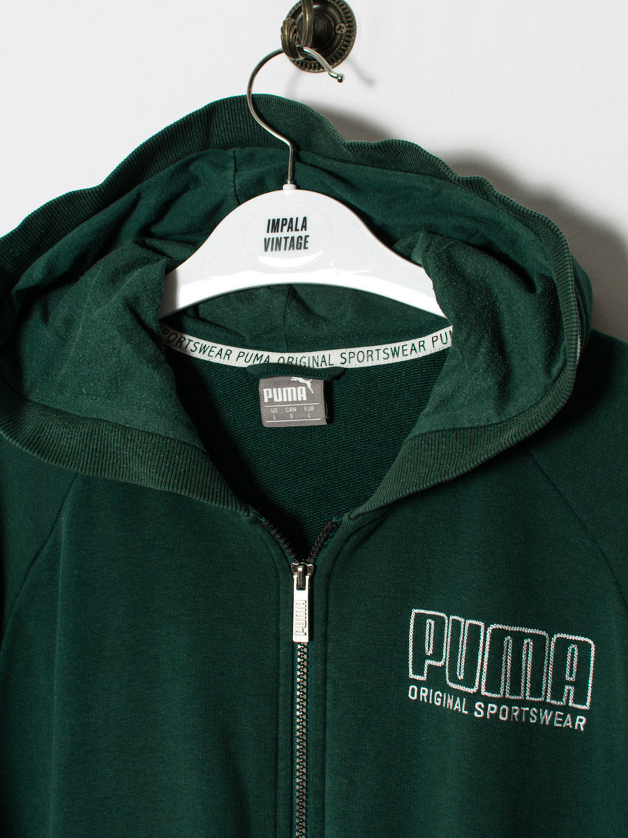 Puma Green Zipper Hoodie