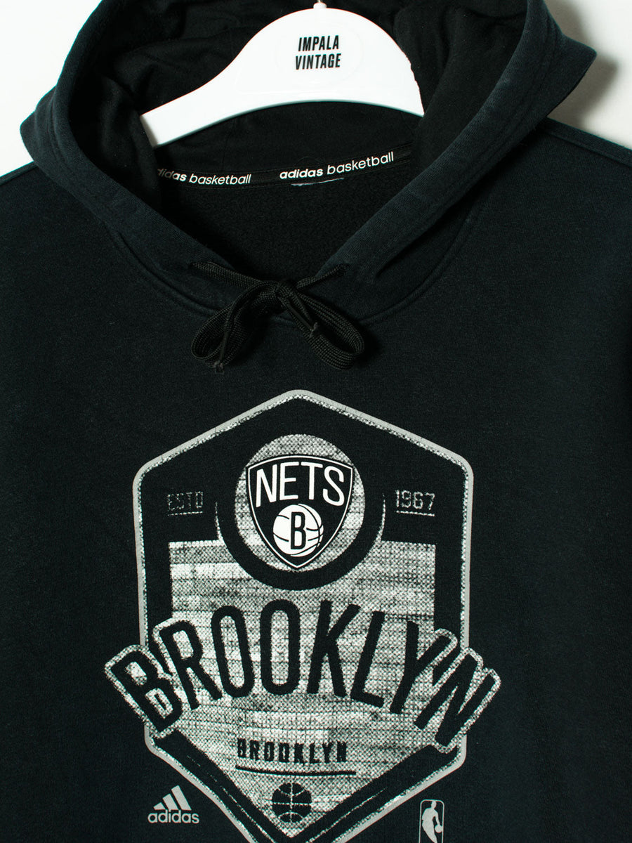 Nets Brooklyn Adidas Official NBA Hoodie