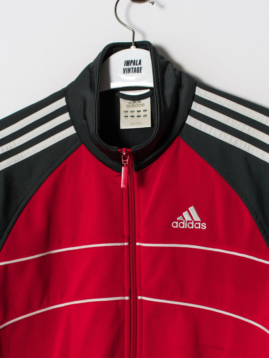 Adidas Red & Grey Track Jacket