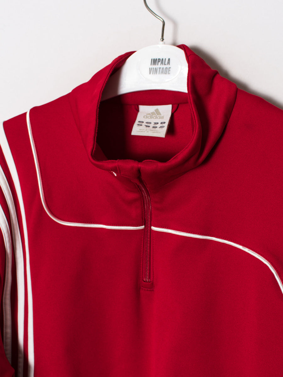 Adidas Red 1/3 Zipper Jacket