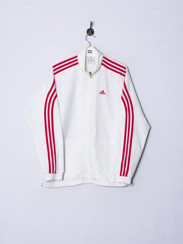 Adidas White & Red Track Jacket