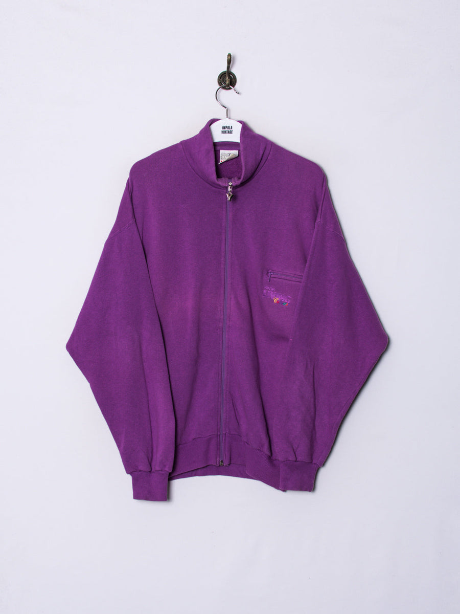 Basicline Purple Zipper Sweatshirt