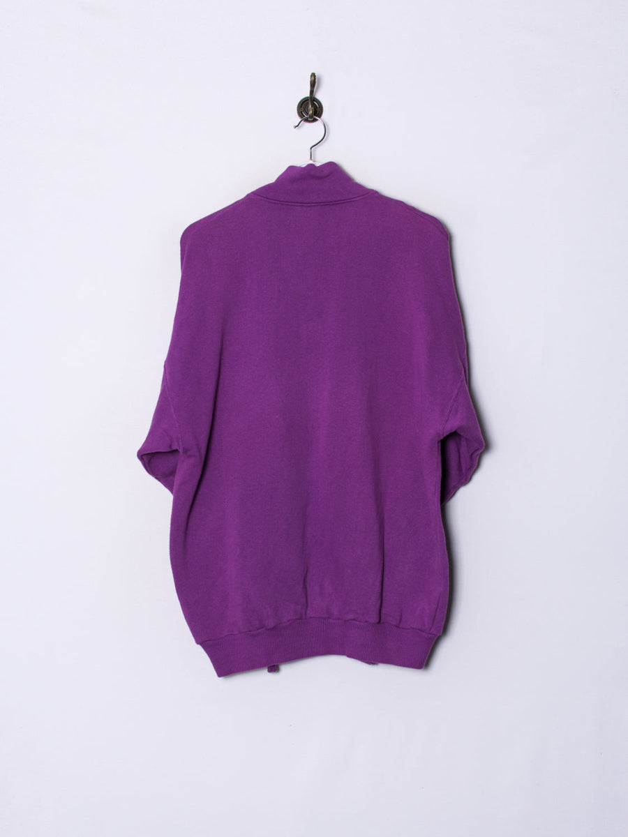 Basicline Purple Zipper Sweatshirt