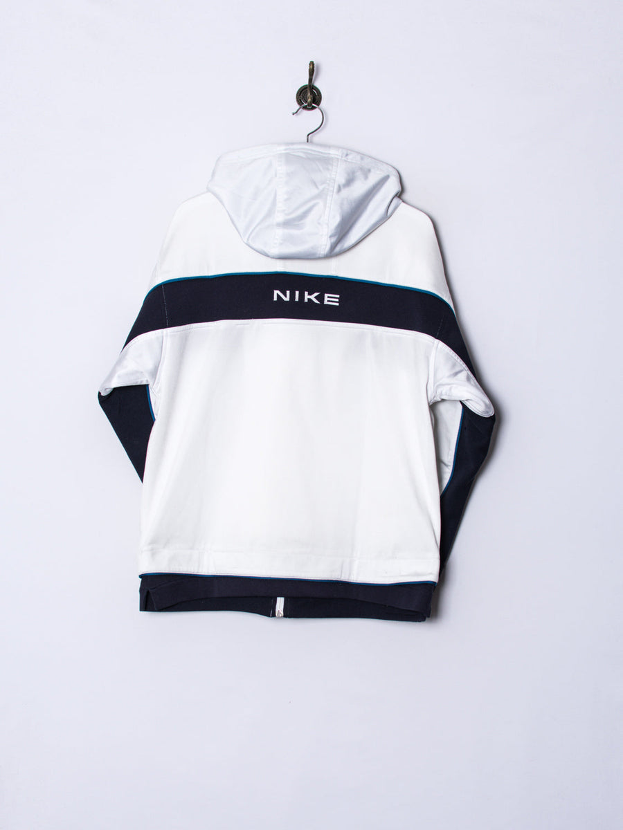 Nike White Hooded Track Jacket