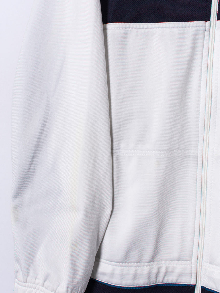 Nike White Hooded Track Jacket