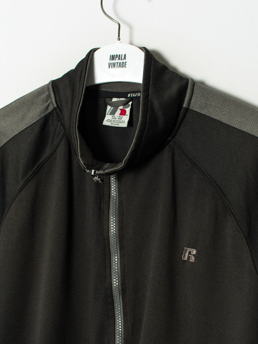 Russel Black & Grey Track Jacket