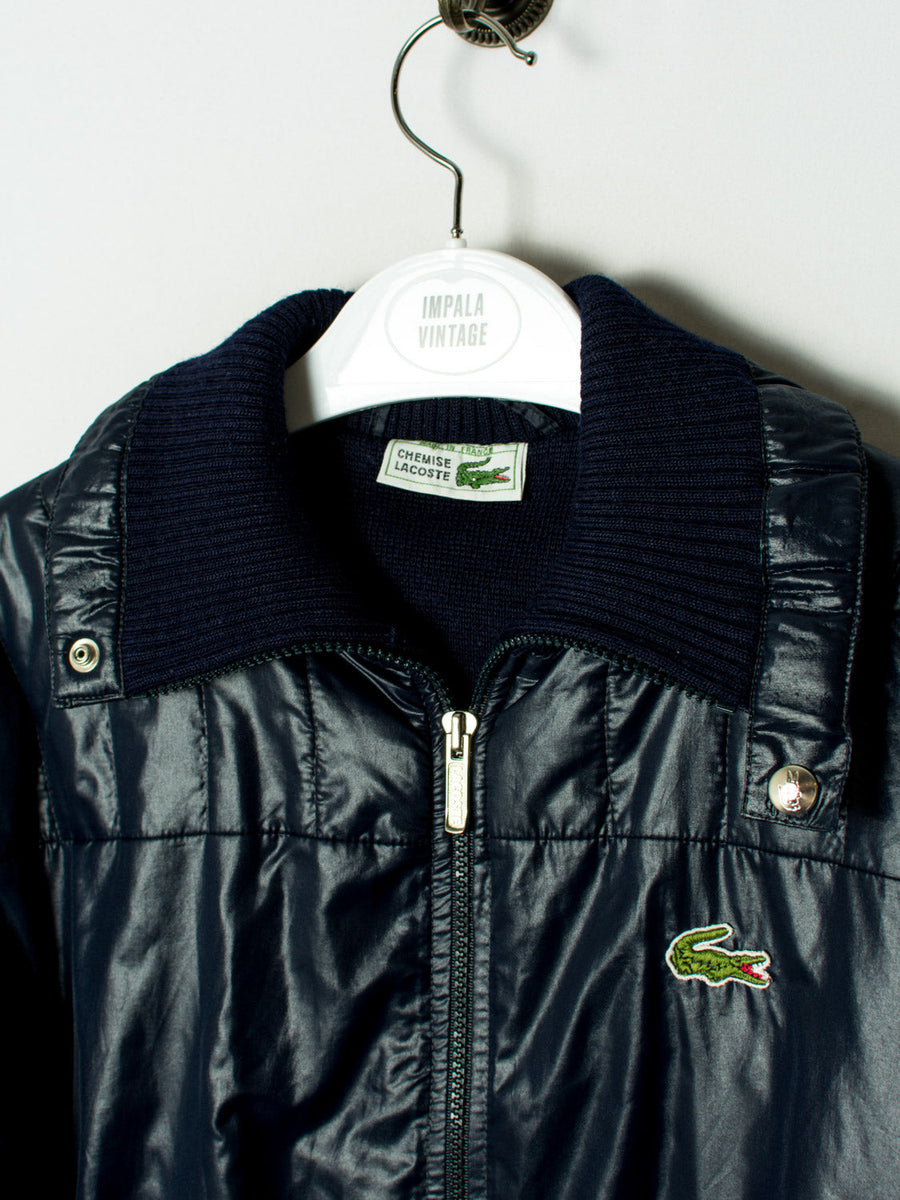 Lacoste Navy Blue Shell Bomber Jacket