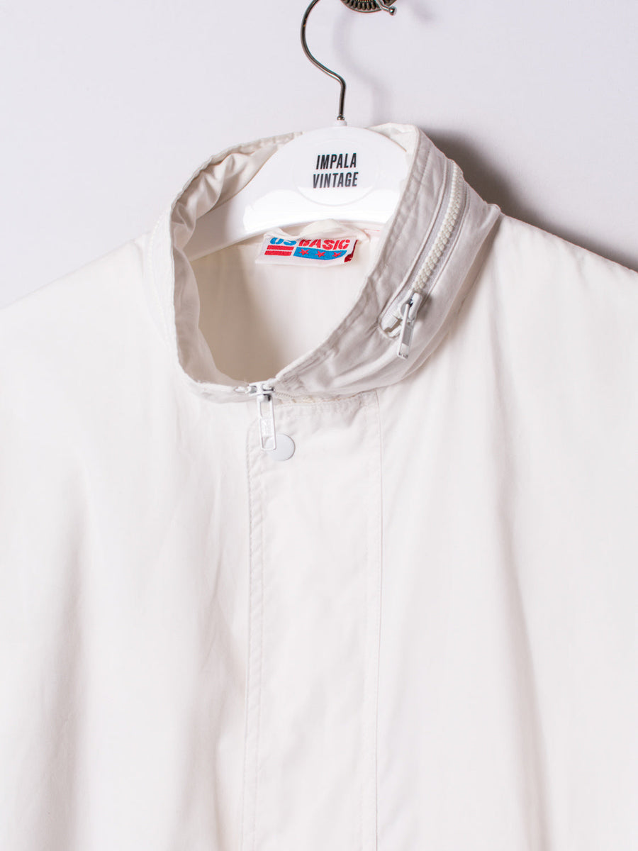 US Basic White Track Jacket