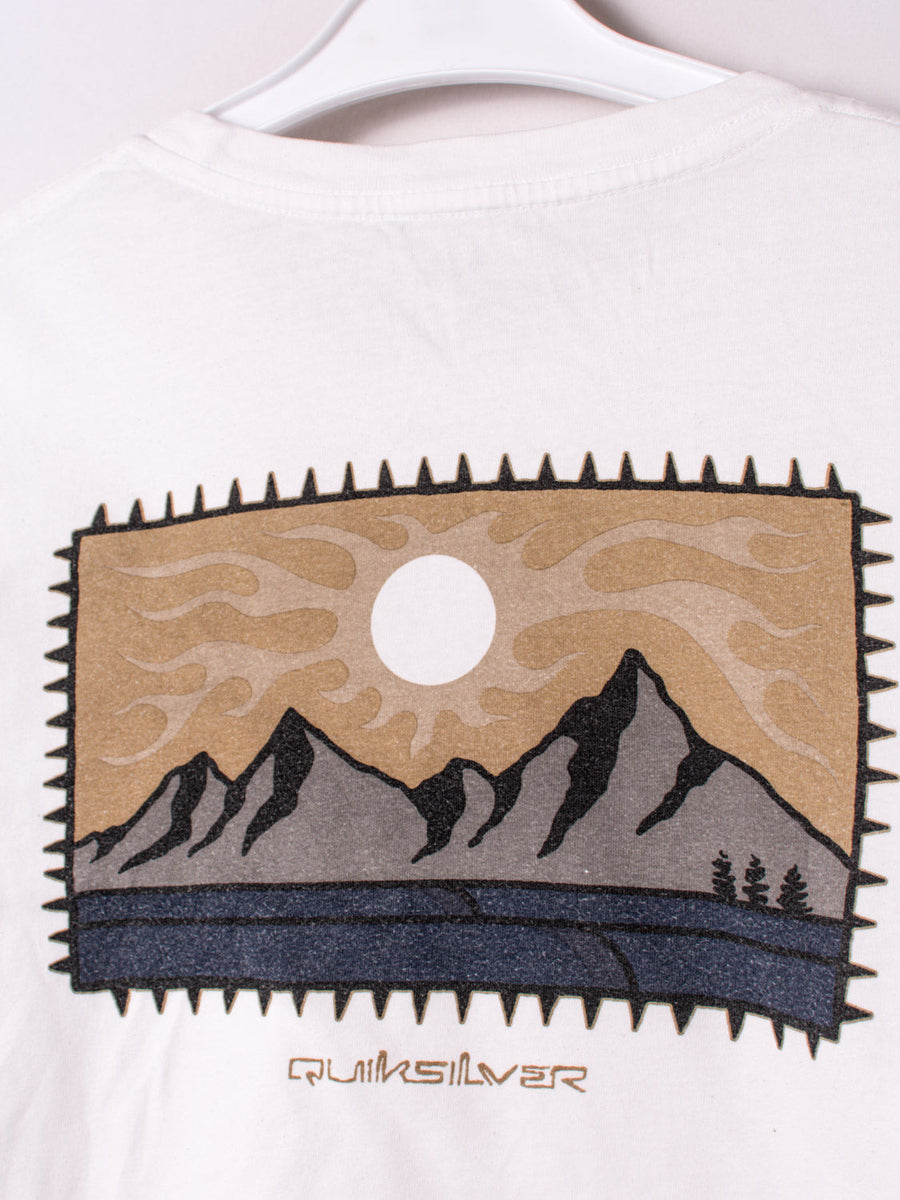 Quicksilver White Cotton Tee