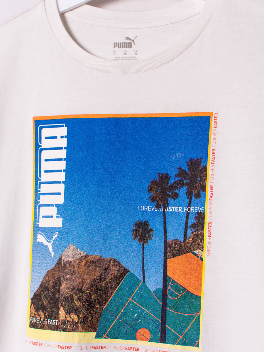 Puma White Cotton Tee