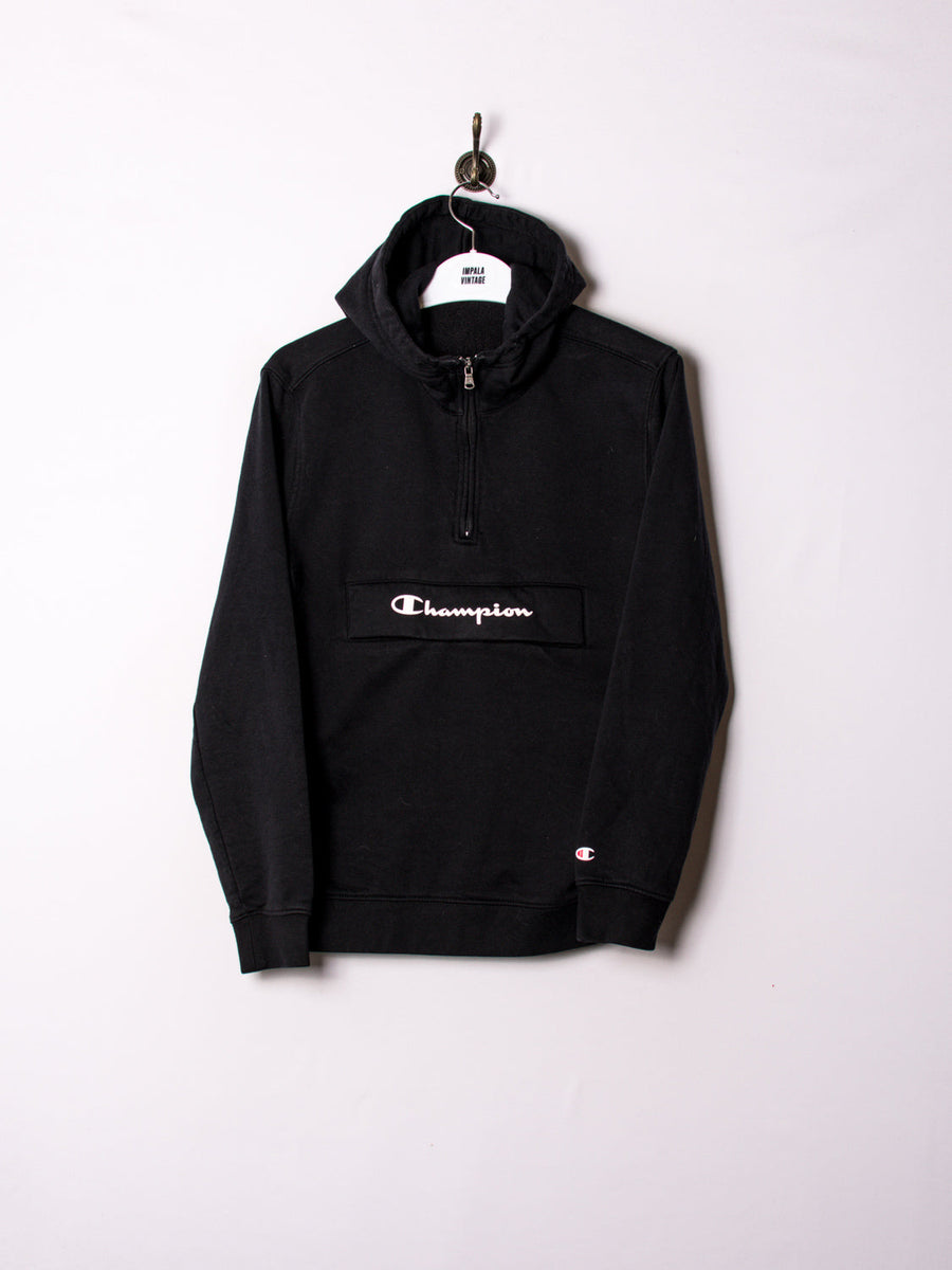 Champion Black Middled Zipper Hoodie