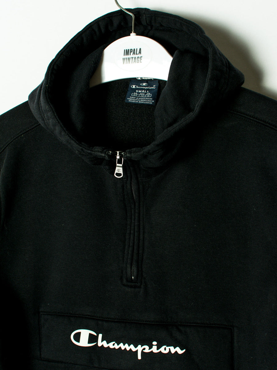 Champion Black Middled Zipper Hoodie