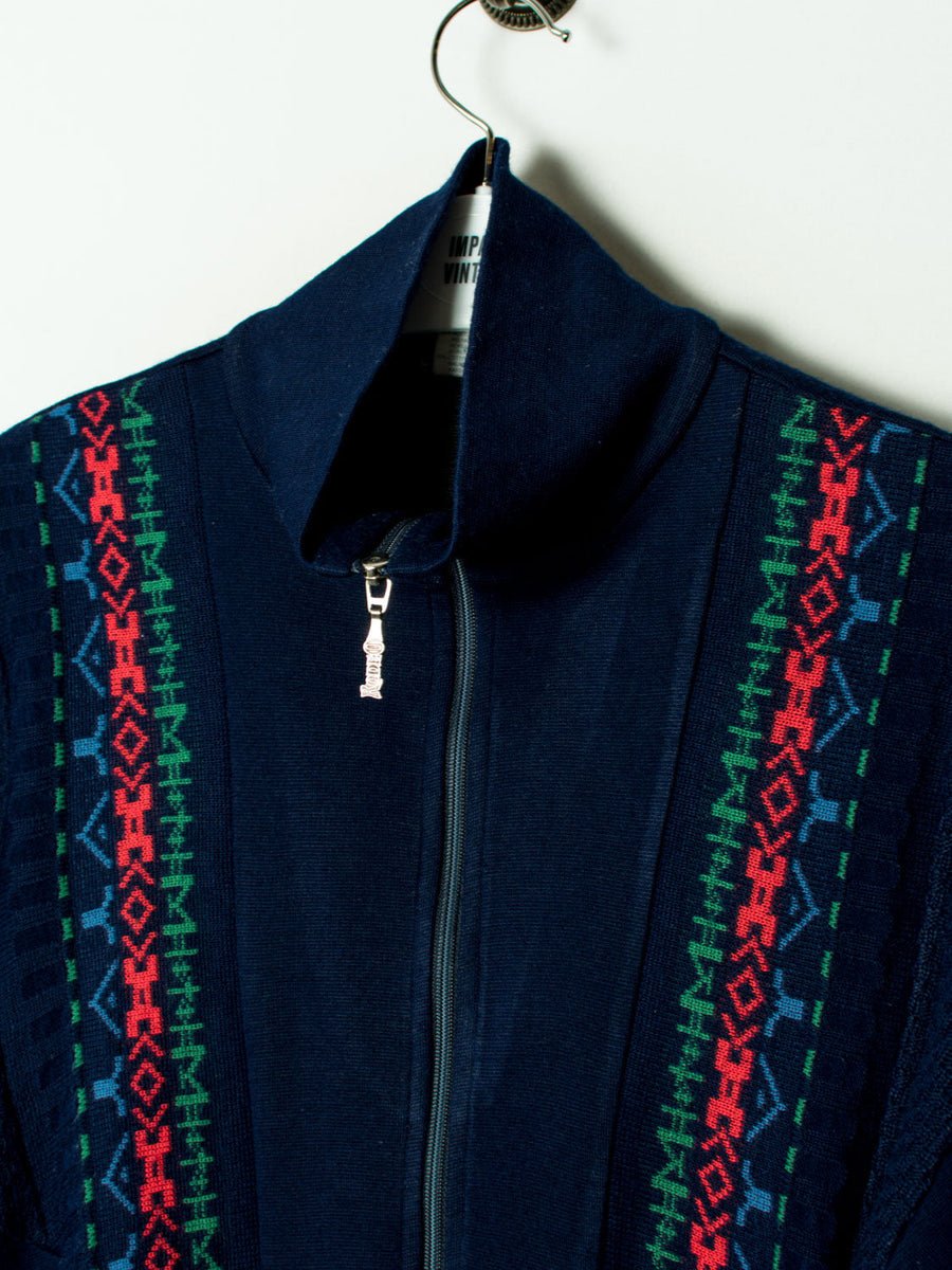 Rodeo Navy Blue Vintage Zipper Sweater