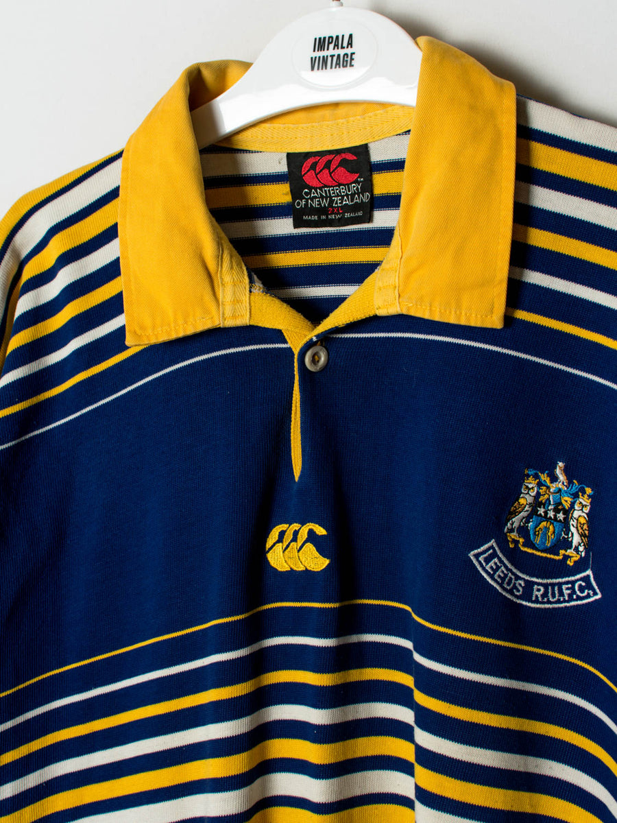 Leeds R.U.F.C Canterbury Official 90's Rugby Long Sleeves Poloshirt