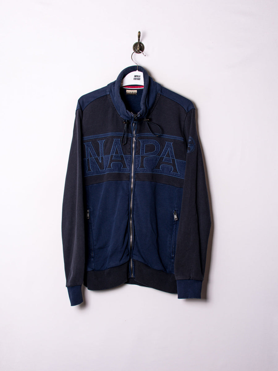 Napapijri Navy Blue Zipper Sweatshirt
