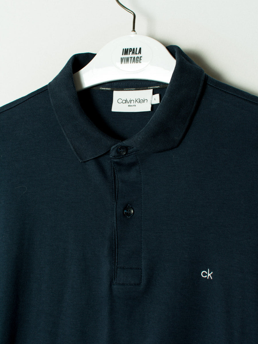 Calvin Klein Navy Blue Slim Fit Poloshirt