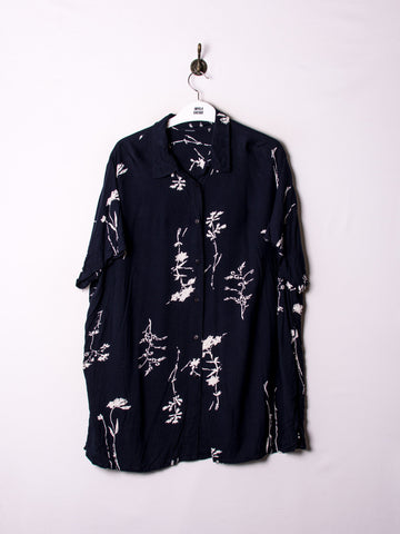 Navy Blue Palms Shirt