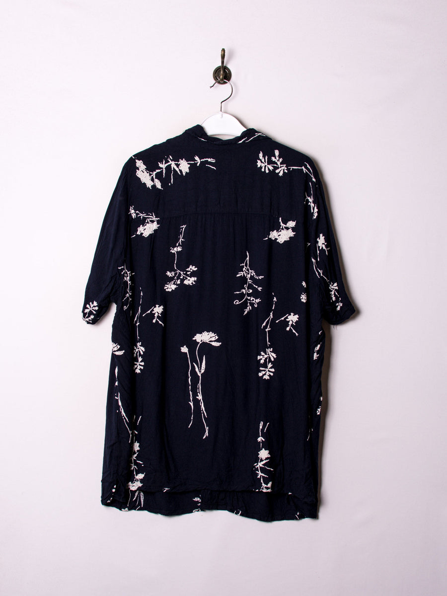 Navy Blue Palms Shirt