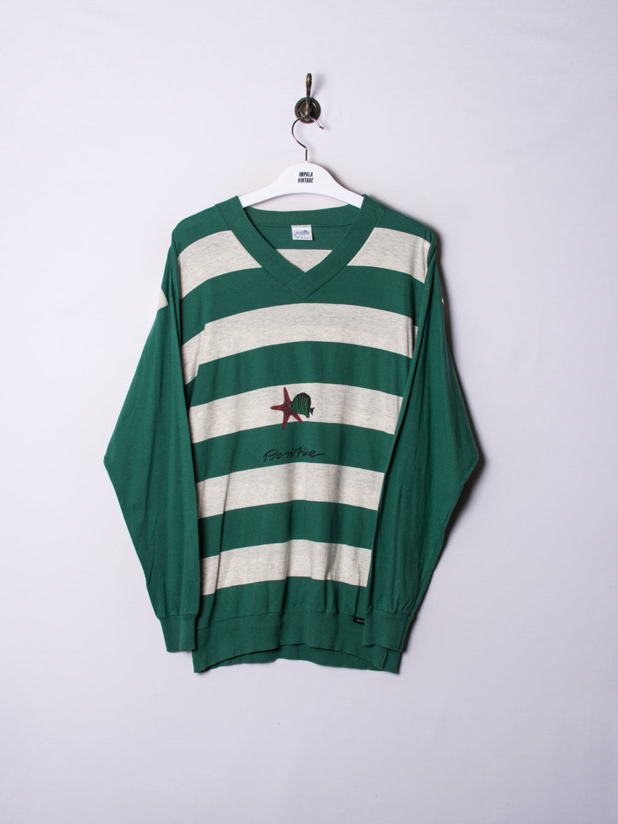 Blue Bird Stripes Sweatshirt