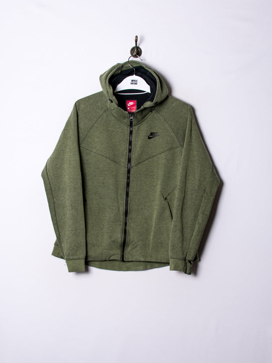 Nike Green Women Zipper Hoodie
