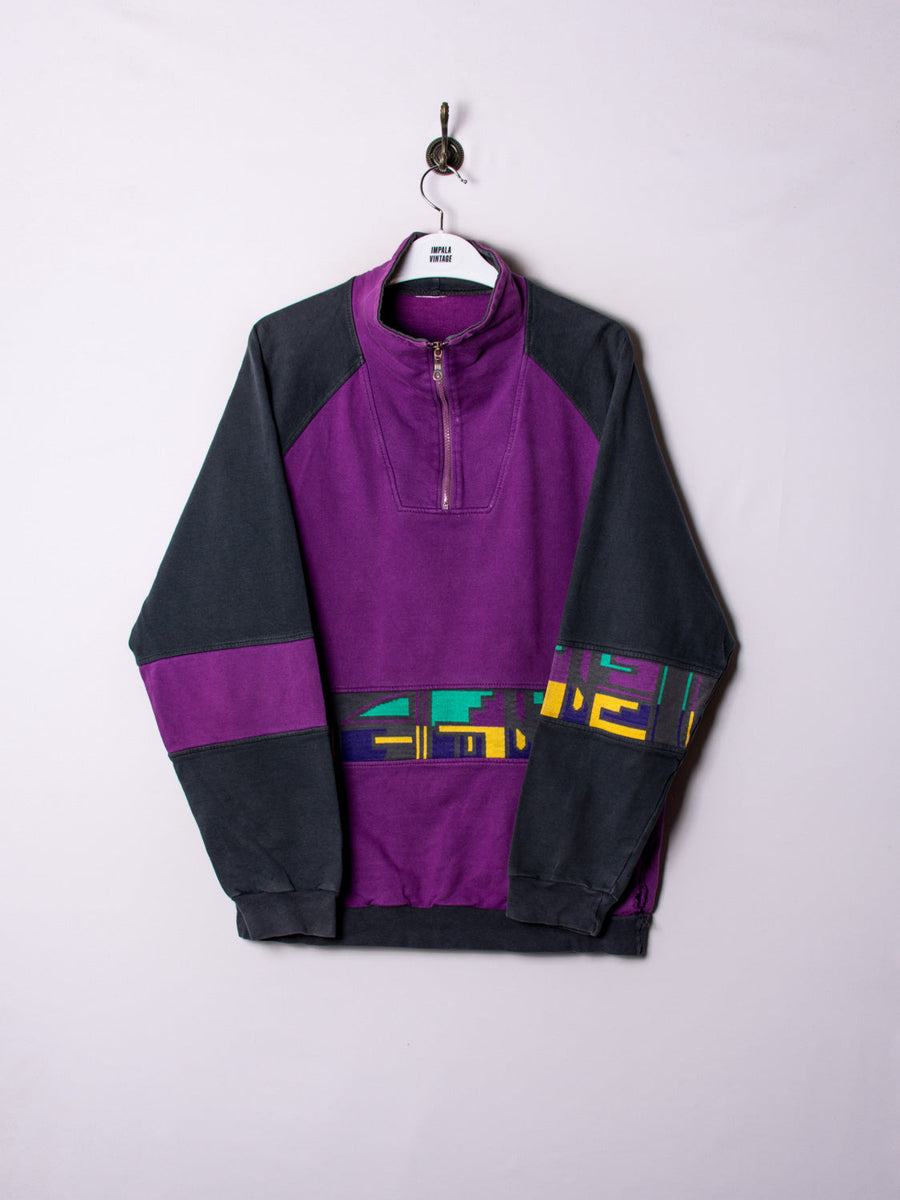 Puma Purple Vintage 1/3 Zipper Sweatshirt
