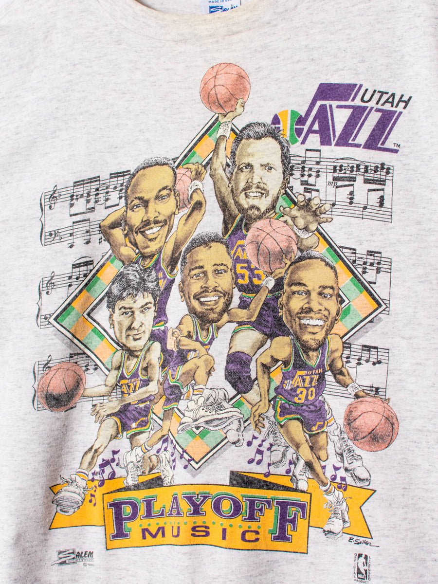 Utah Jazz Playoff 1992 Official NBA Cotton Tee