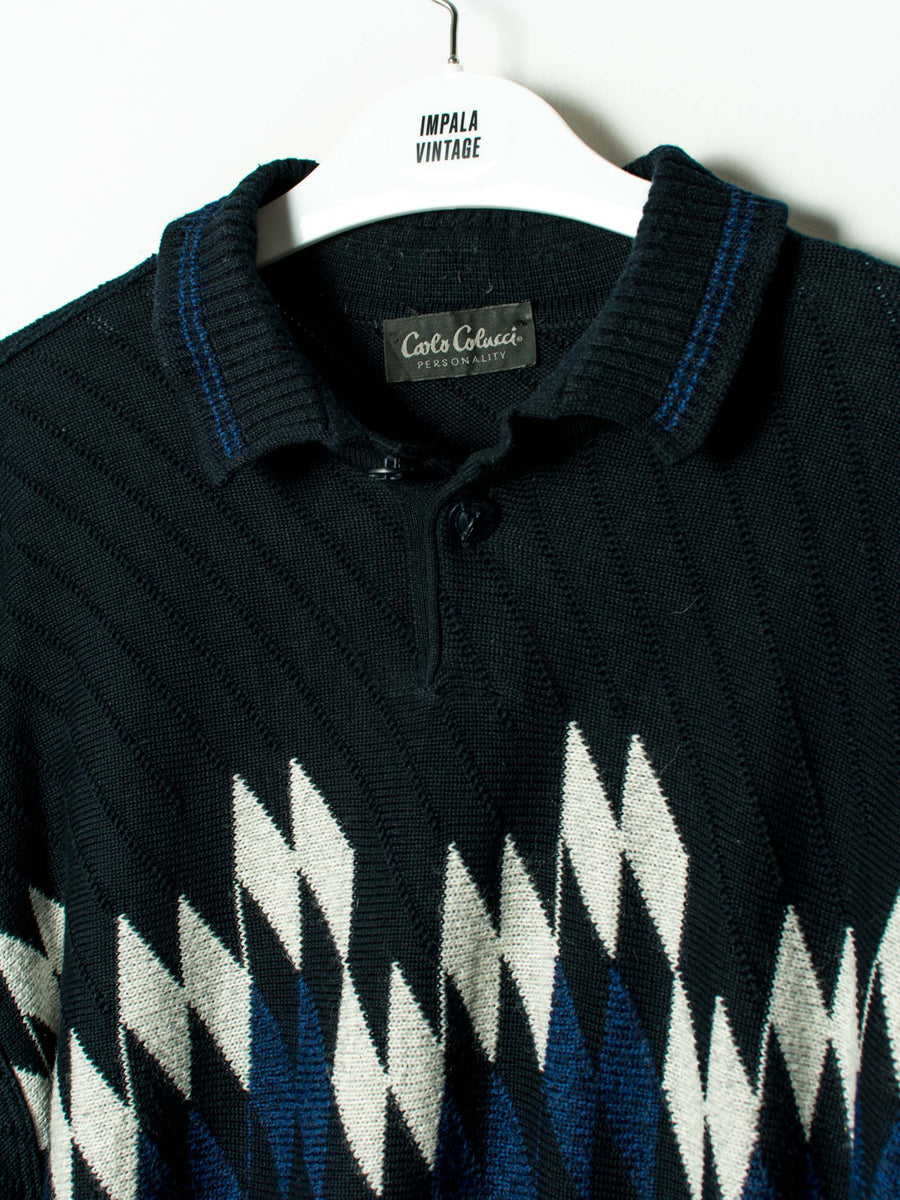 Carlo Colucci  Navy Blue  Sweater