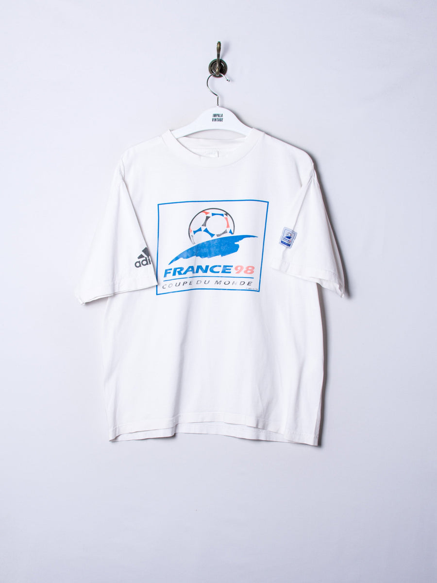 Adidas France'98 Official Copue Du Monde Vintage Cotton Tee