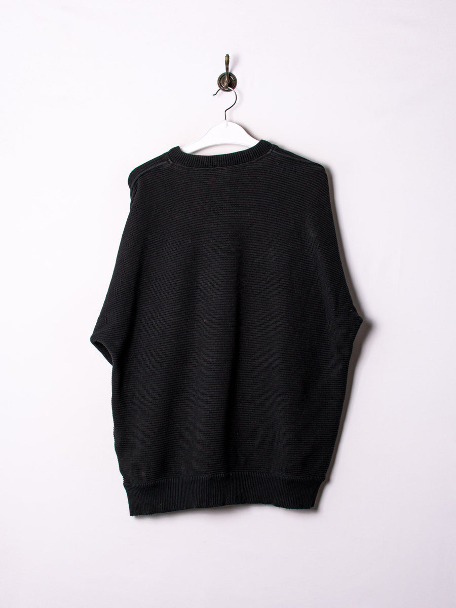 Carlo Colucci Black V-Neck Sweater
