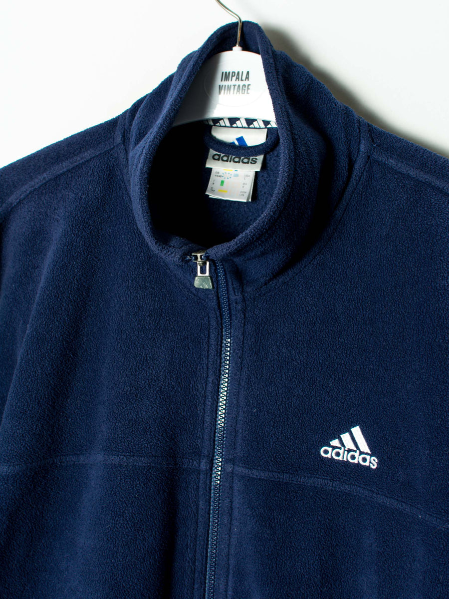 Adidas Navy Blue Zipper Fleece