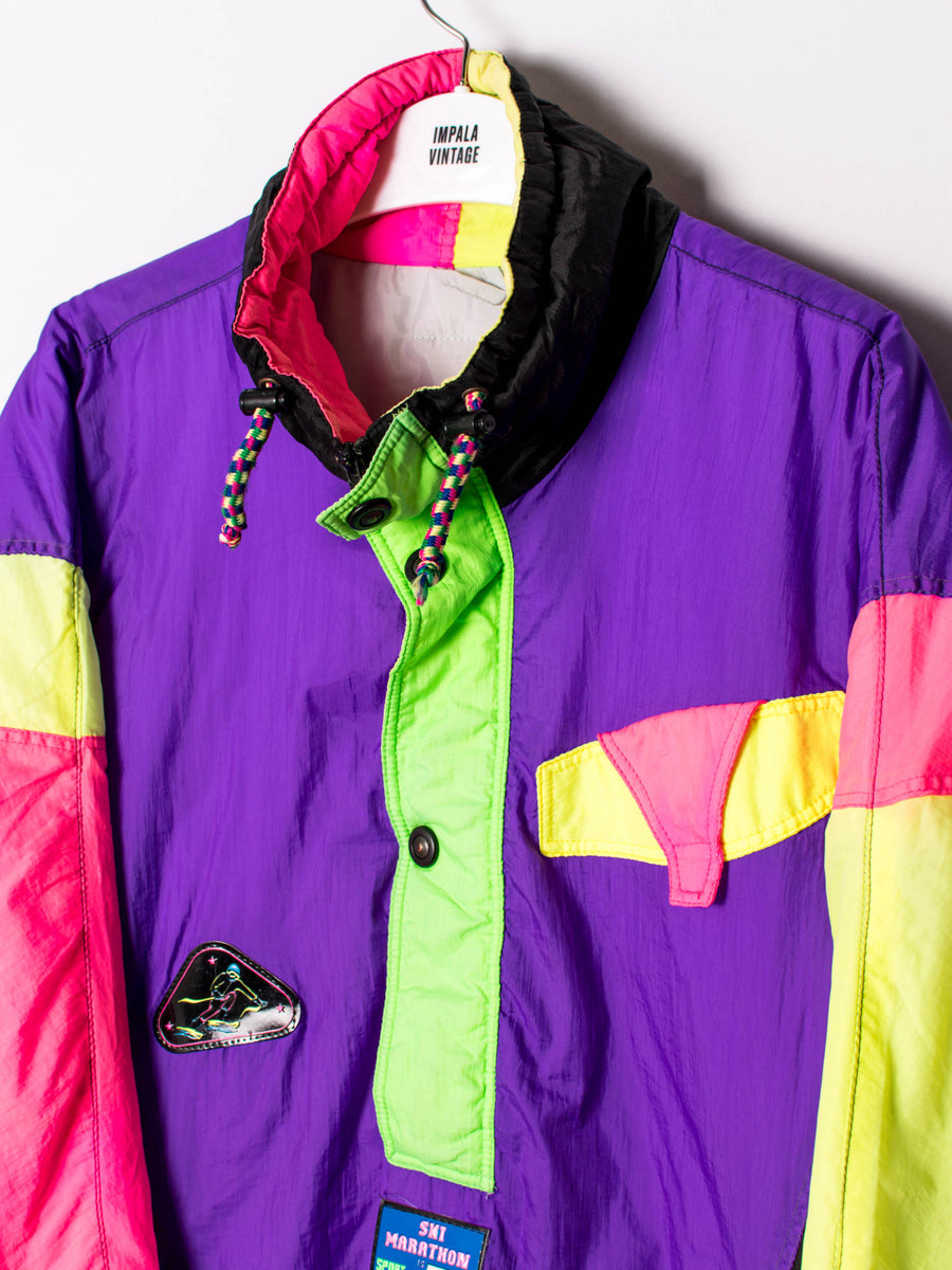 Ski Marathon Middle Buttoned Vintage Skijacket