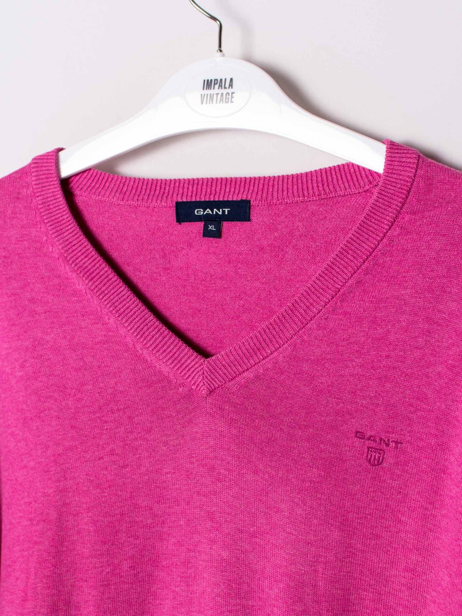 Gant Pink V-Neck Sweater