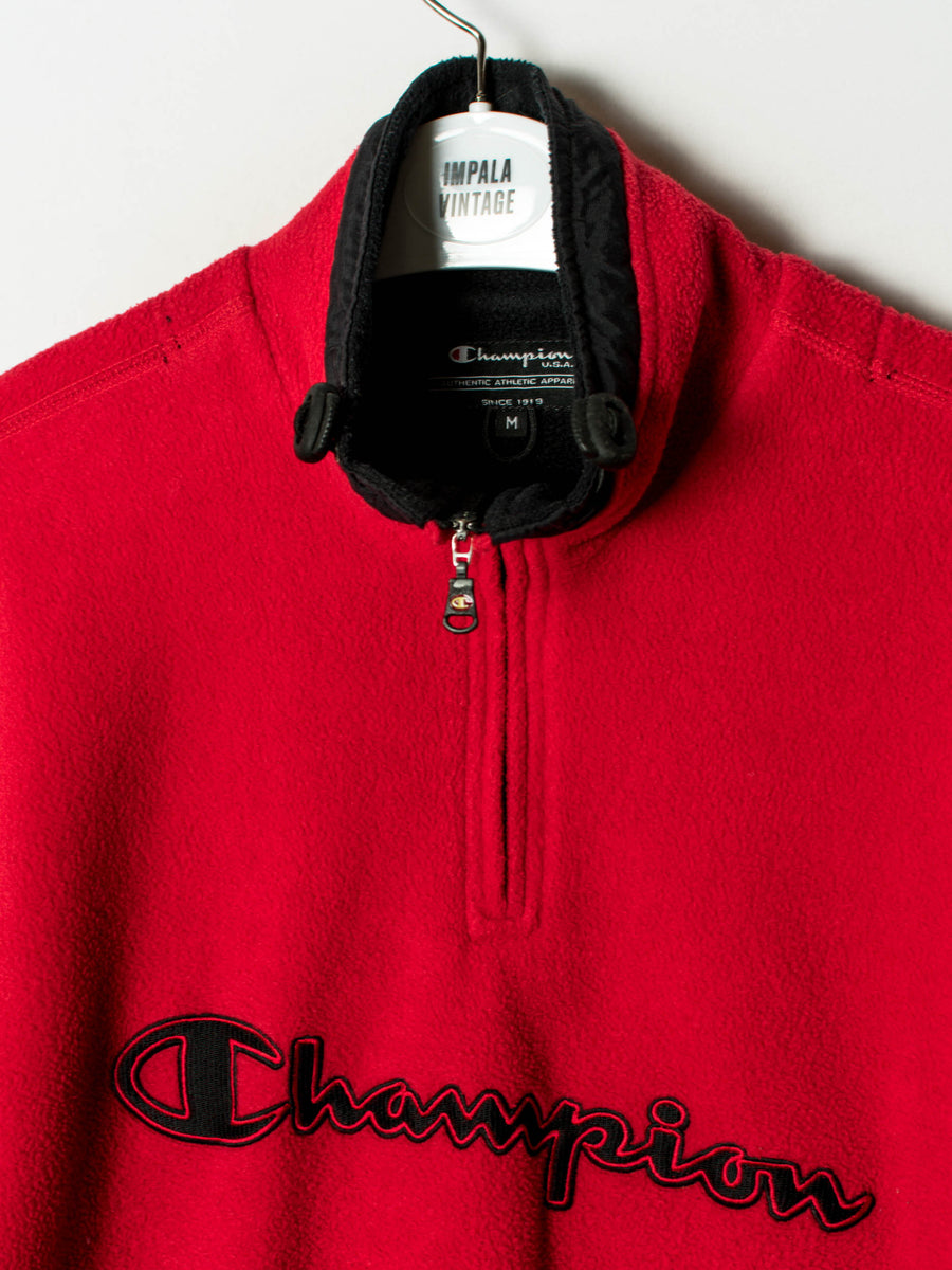 Champion Red 1/3 Zipper Fleece