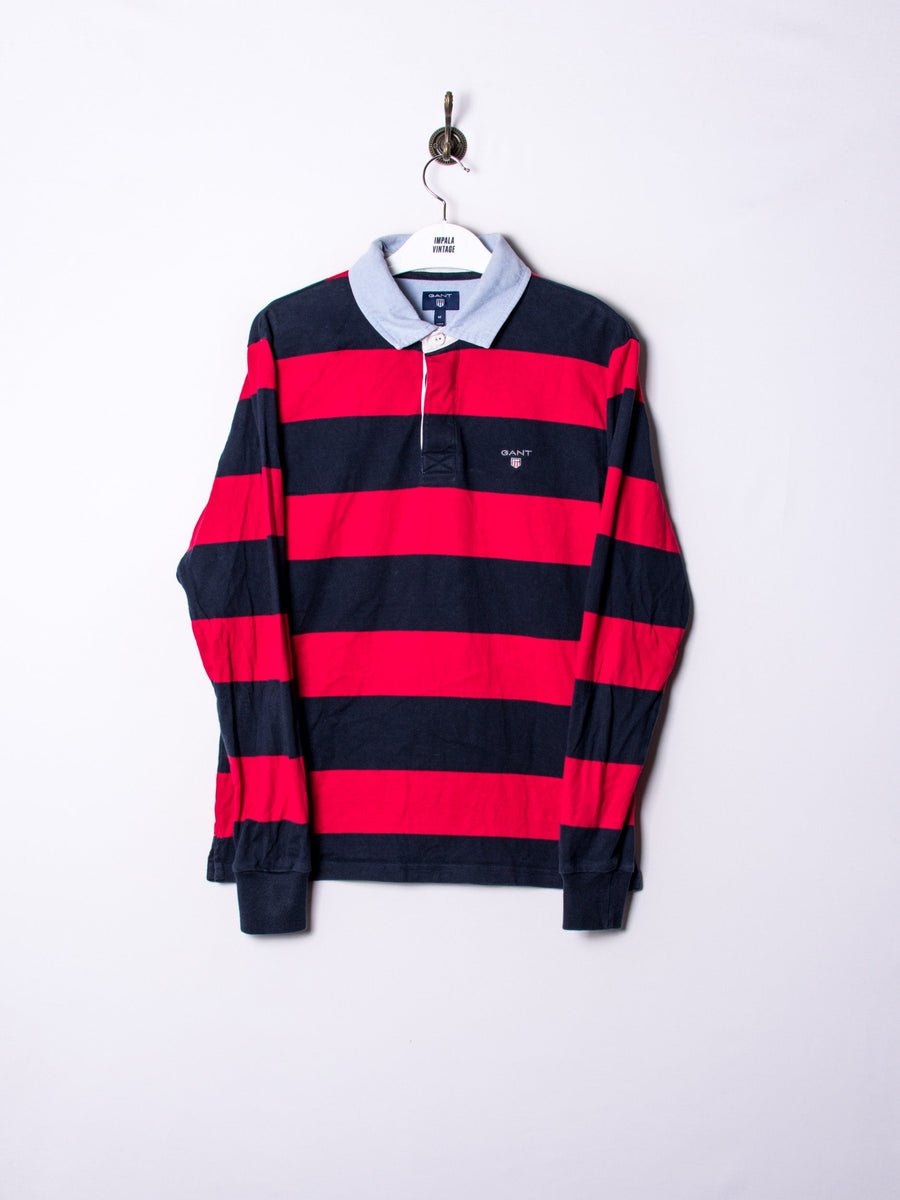 Gant Blue Red Long Sleeves Poloshirt