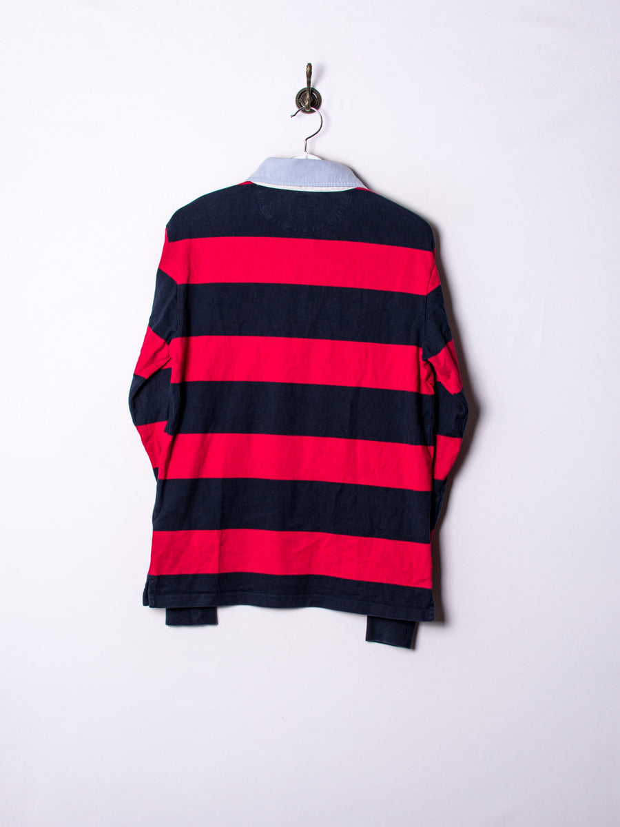 Gant Blue Red Long Sleeves Poloshirt