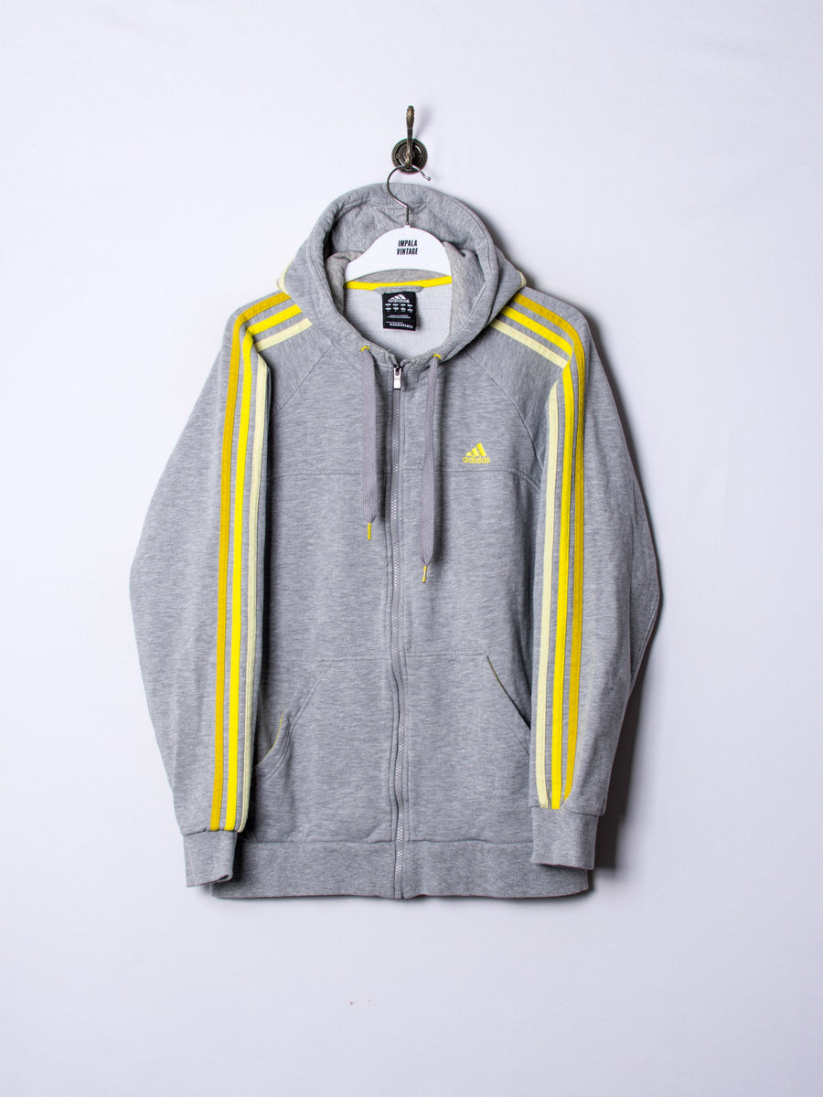 Adidas Yellow&Grey Zipper Hoodie