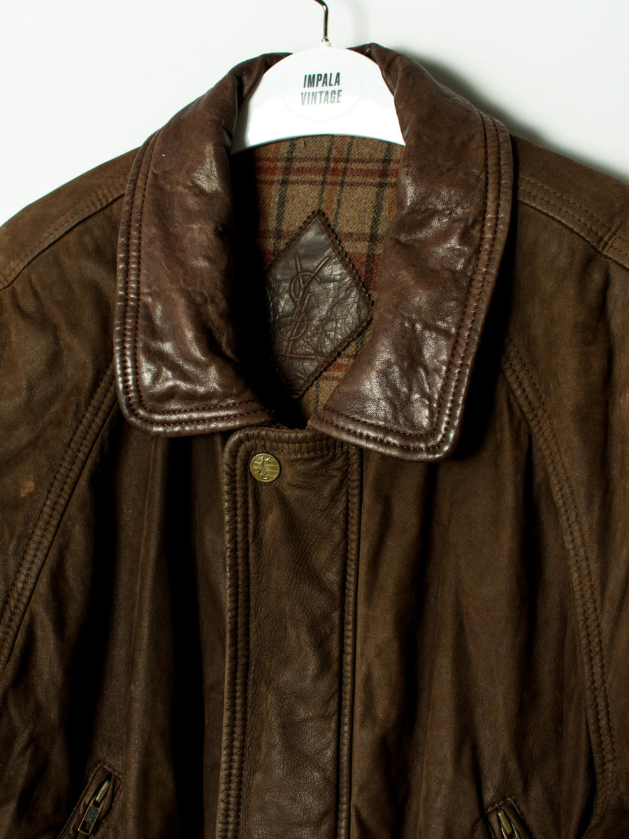 Yves Saint Lauren Leather Coat