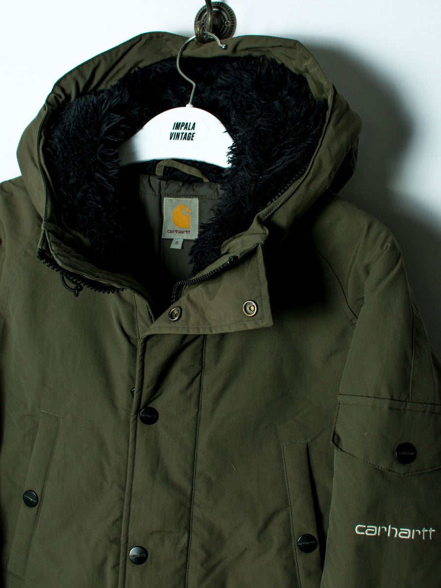 Carhartt Dark Green Sheepskin Coat