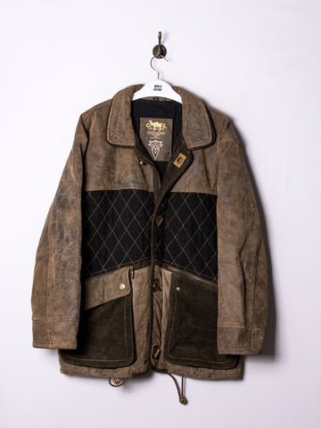 Camel Collection Leather Heavy Coat