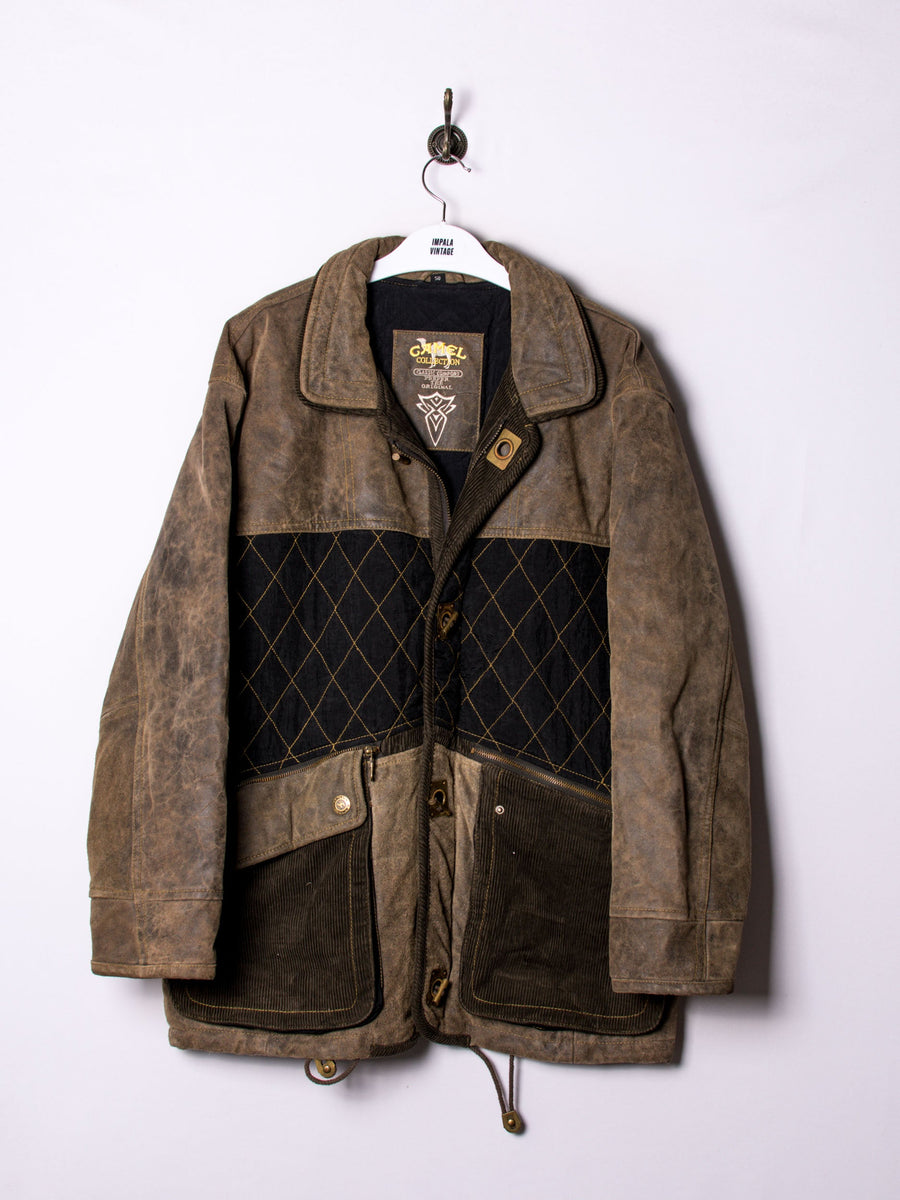 Camel Collection Leather Heavy Coat