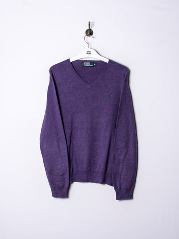 Polo Ralph Lauren Purple V-Neck Sweater