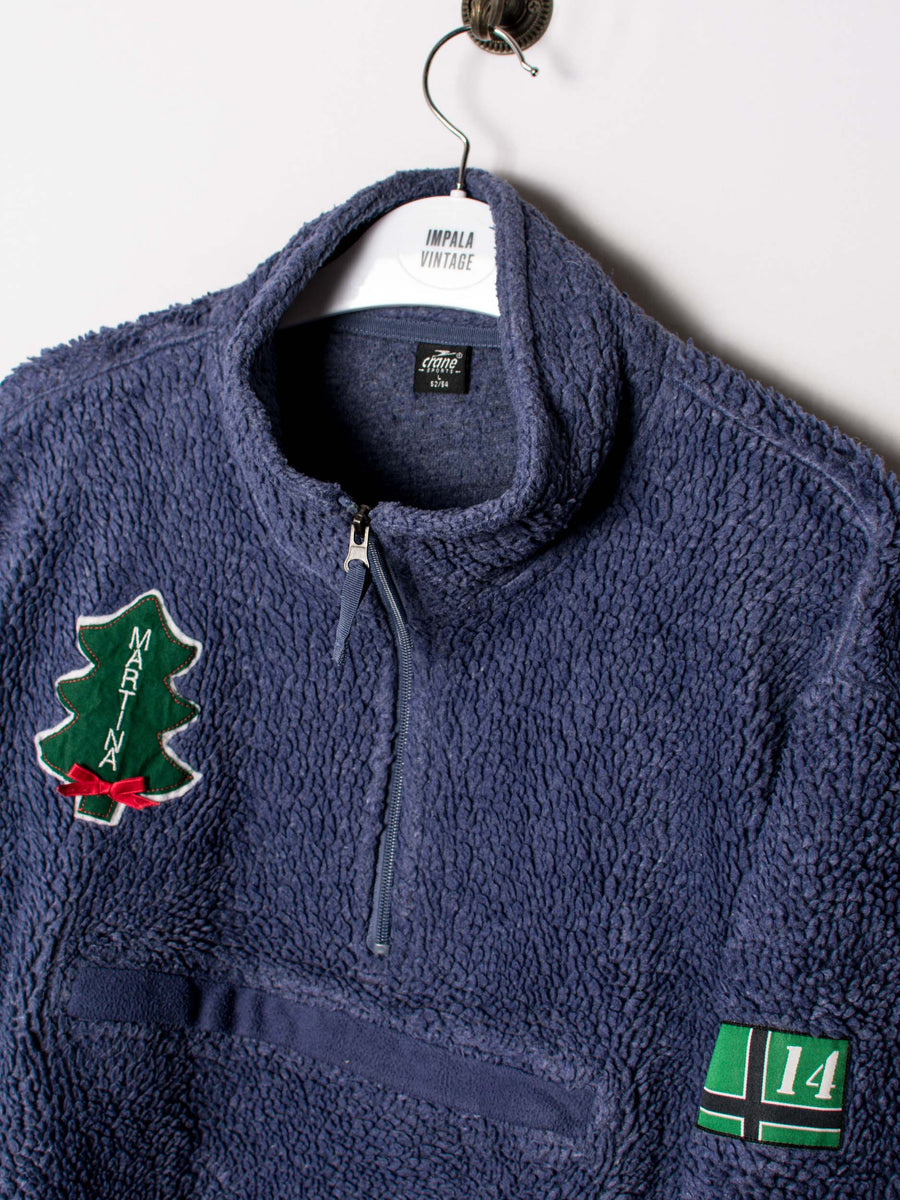 Crane Middle Zipper Kangaroo Fleece