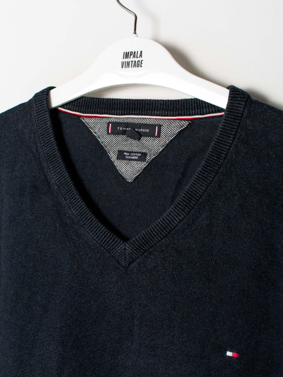 Tommy Hilfiger Navy Blue V-Neck Sweater