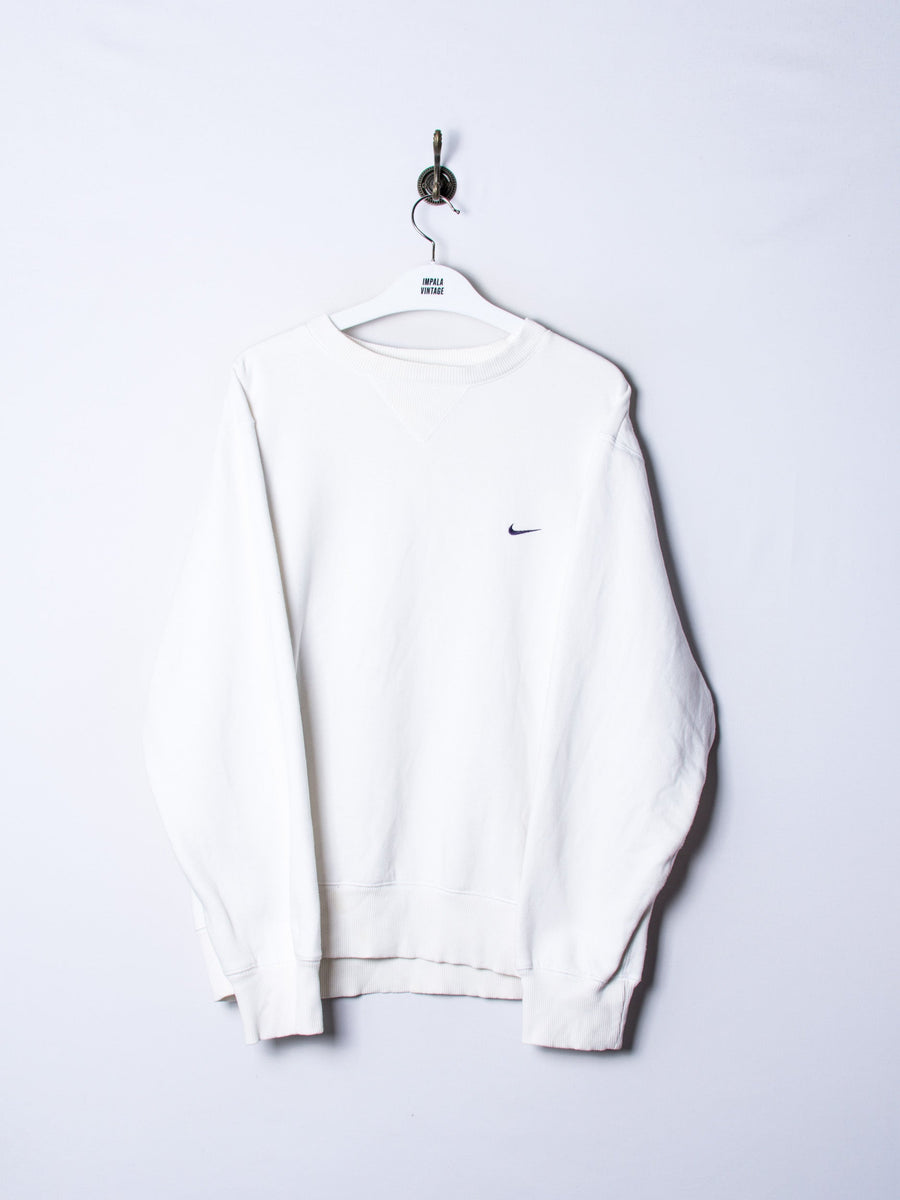 Nike White Roundneck Sweatshirt