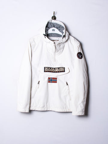 Napapijri White Taped Seams Kangaroo Coat