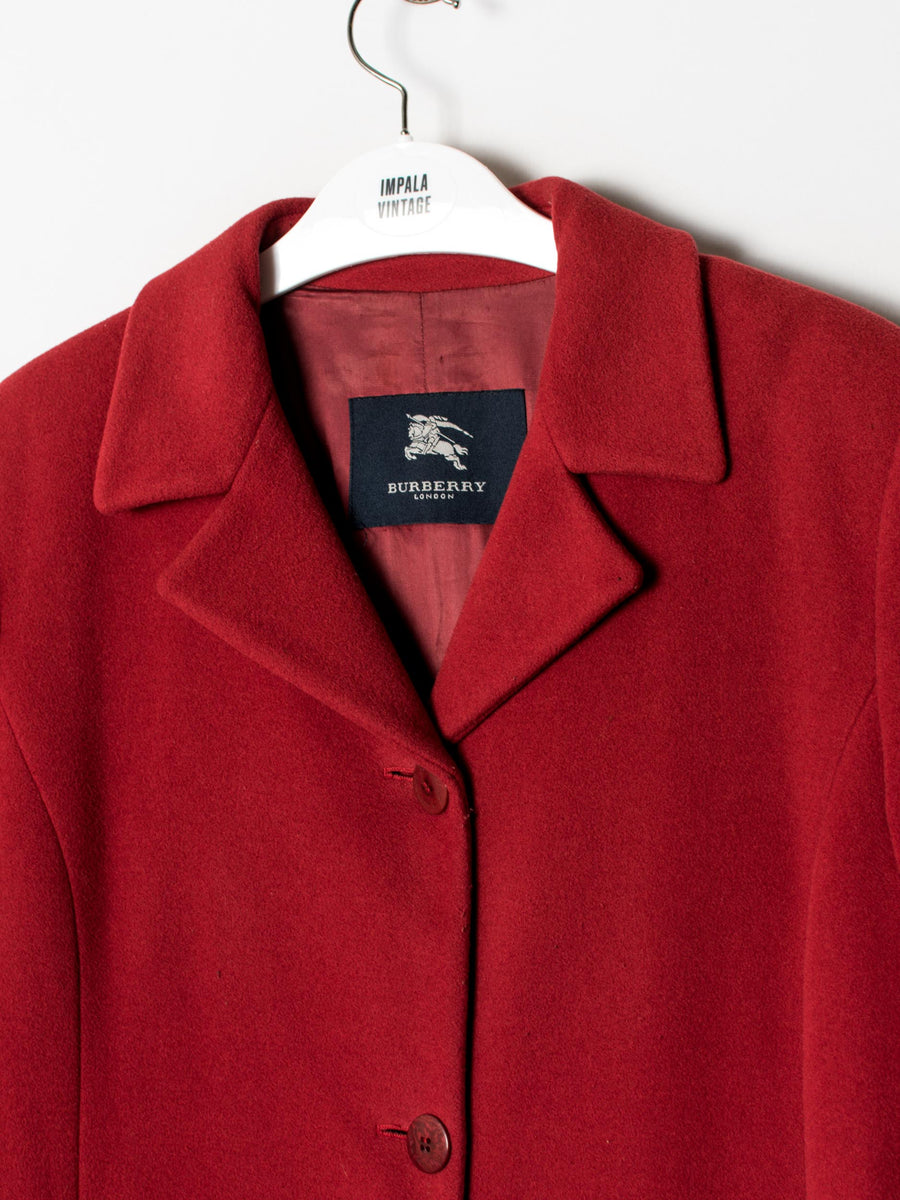 Burberry Red Wool Gabardine