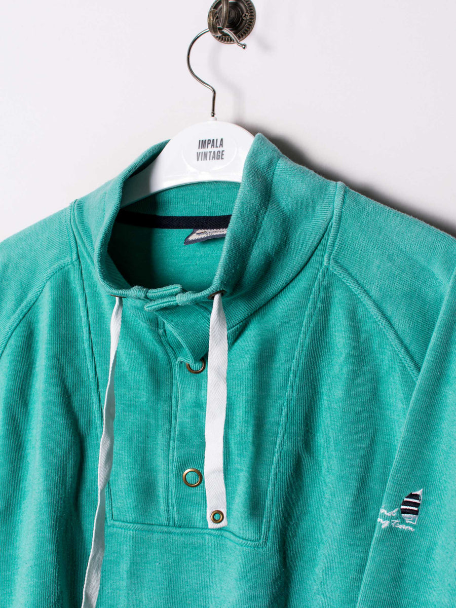 Wind Middle Buttoned Sweatshirt